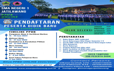 PPDB Tahun 2023/2024 SMA Negeri 1 Jatilawang