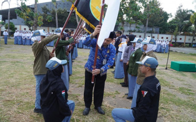 Serah Terima Jabatan dan Pelantikan Anggota Organisasi SMA Negri 1 Jatilawang Periode 2023/2024.